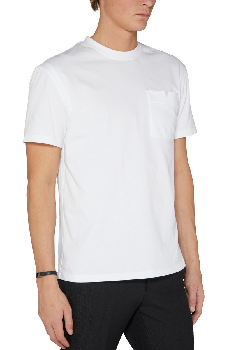 VALENTINO VLTN Tシャツ ホワイト Valentino Garavani VLTN print white jersey T-shirt