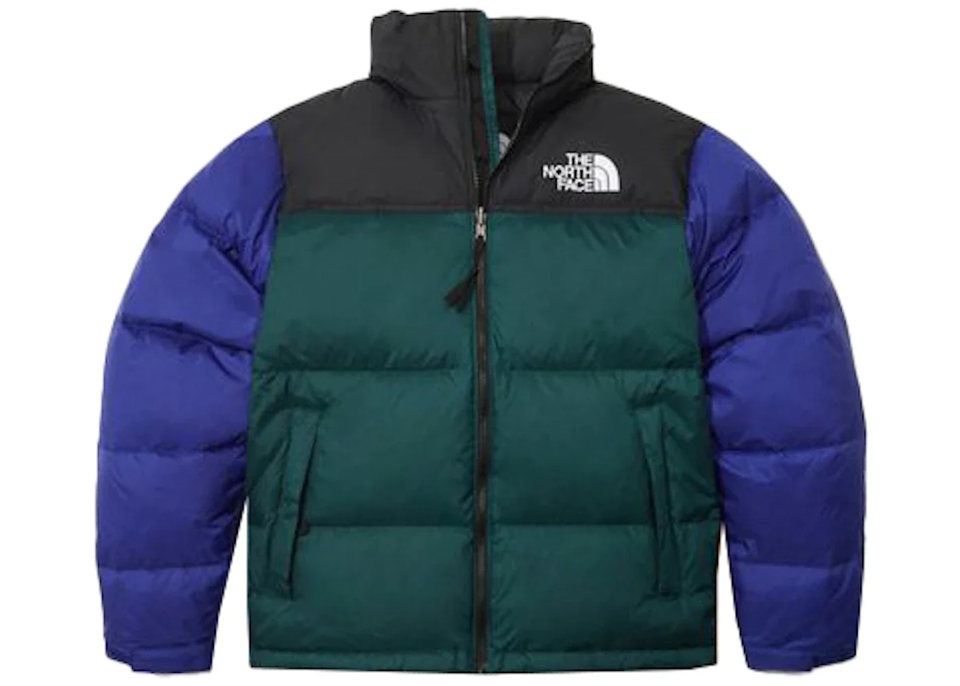 The North Face 1996 Retro Nuptse 700 Fill Packable Jacket Cone Orange/Lapis Blue/Ponderosa Green - 1