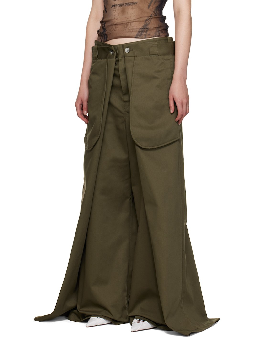 Khaki Shayne Oliver Edition 'The Wrap' Trousers - 4