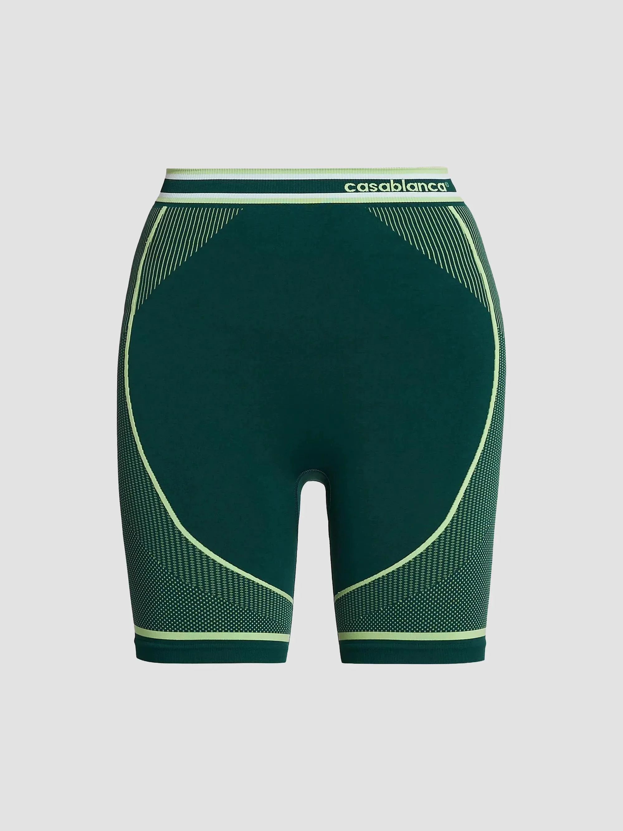 Women's Logo-Print Seamless Cycling Shorts - Green - 1