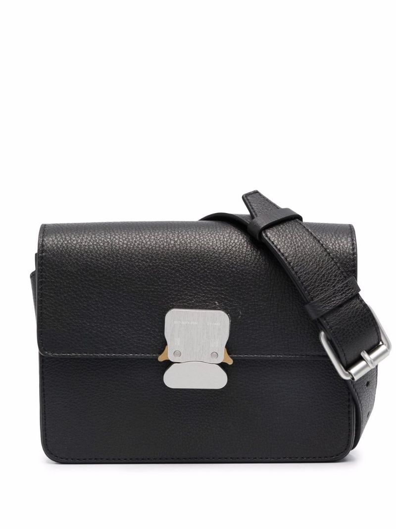 grained leather belt bag - 1