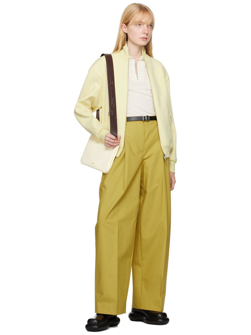 Jil Sander Yellow Embroidered Bomber Jacket outlook