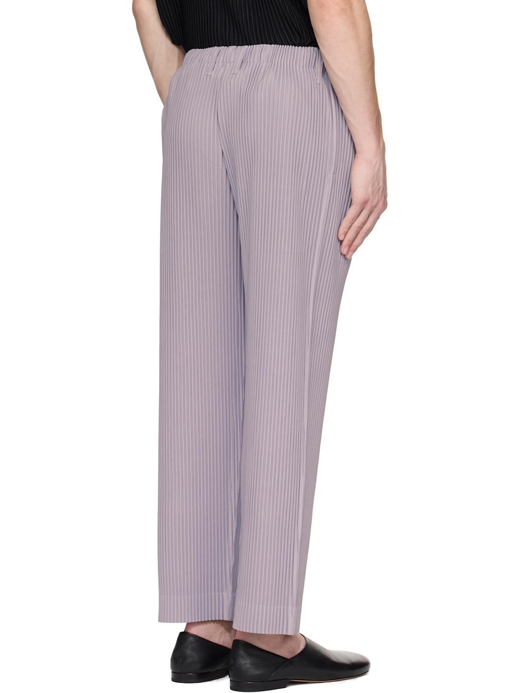 Purple Tailored Pleats 2 Trousers - 3