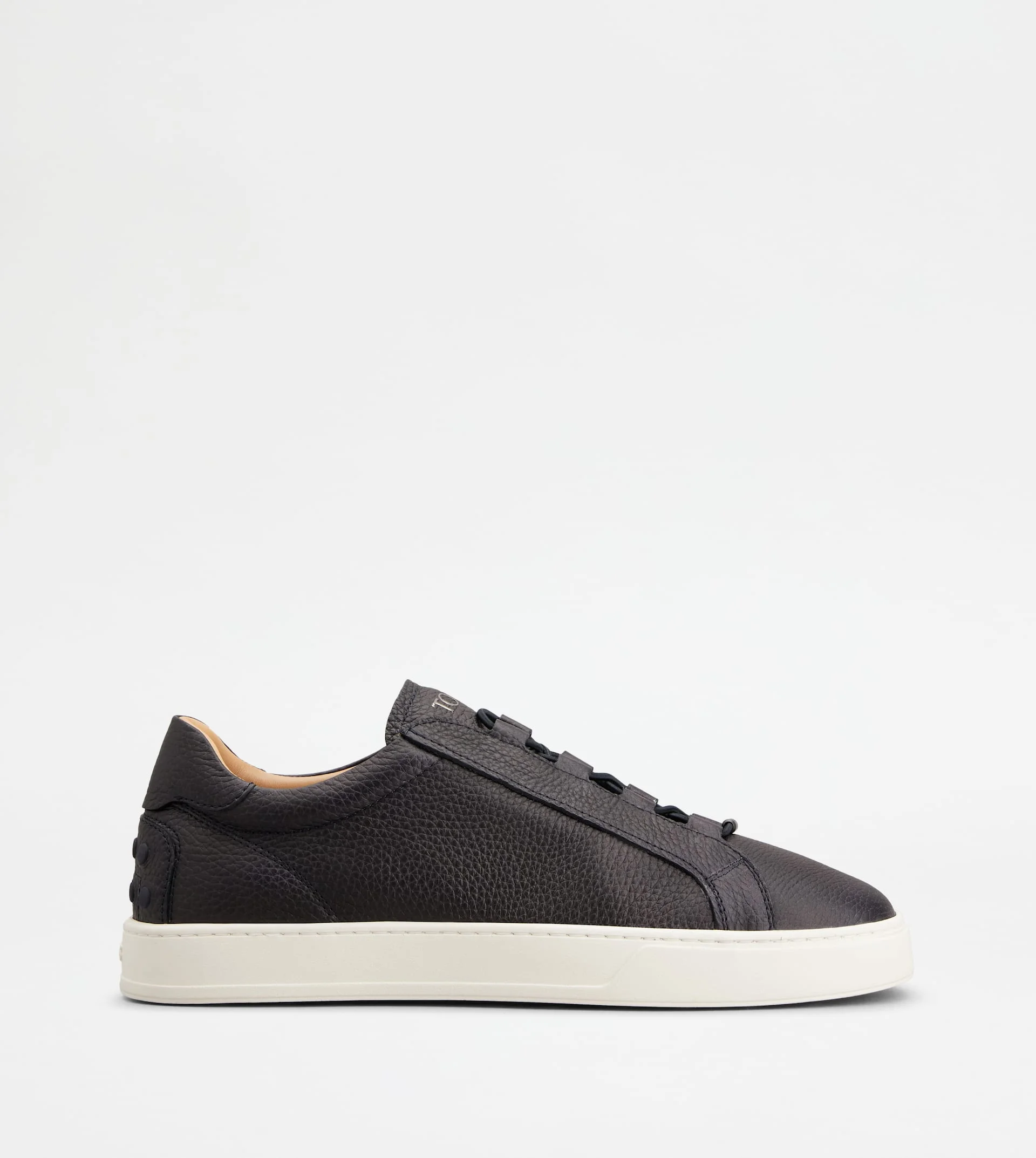 SNEAKERS IN LEATHER - BLUE - 1