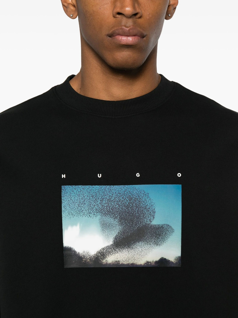 HUGO Hugo Graphic Crew Neck Sweatshirt outlook