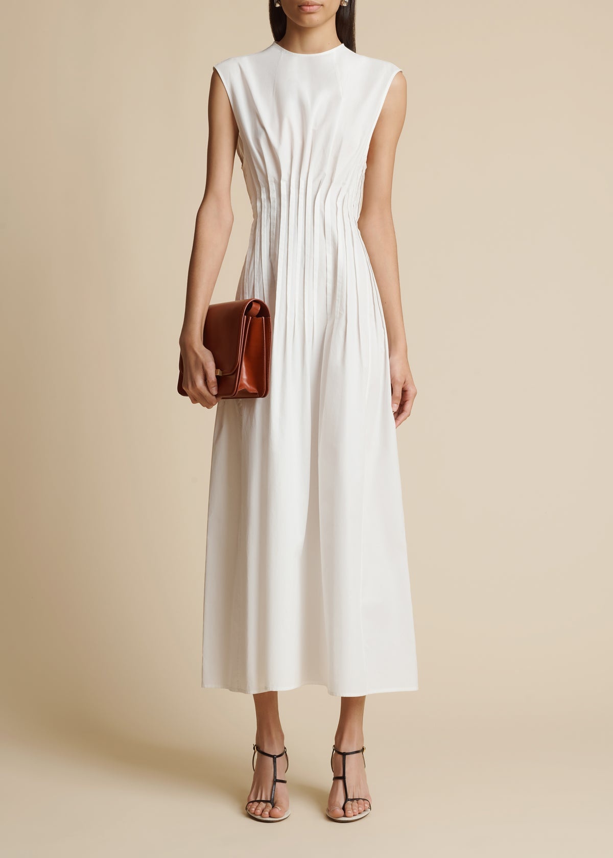 The Wes pintuck-detail midi dress - 1