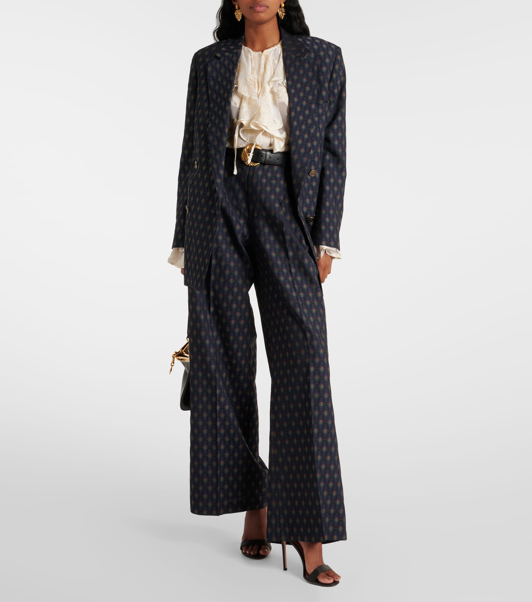 Printed wool and cotton blazer - 2