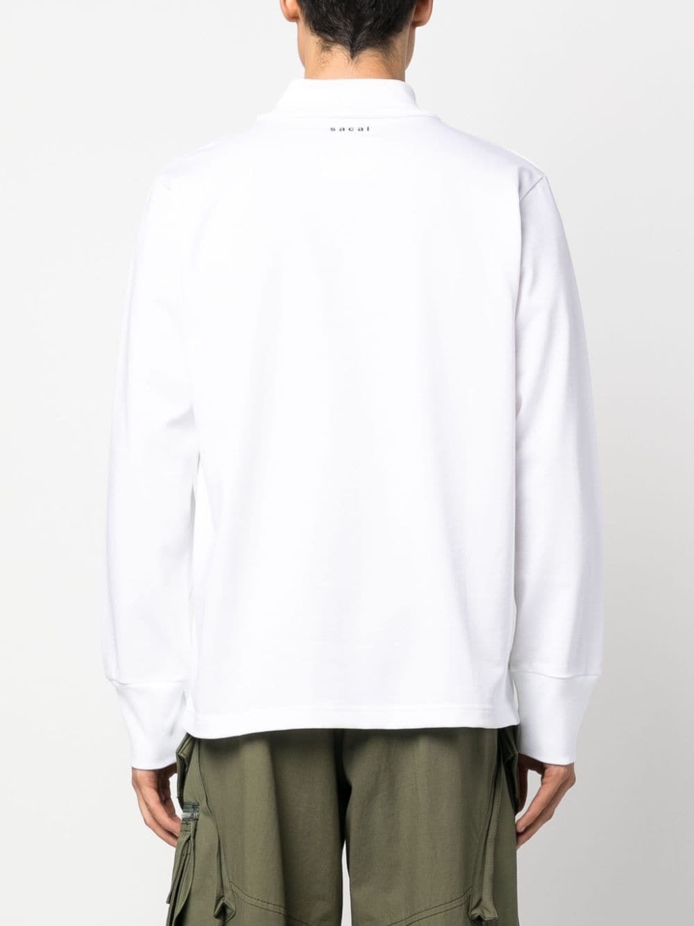 high-neck cotton sweatshirt - 4