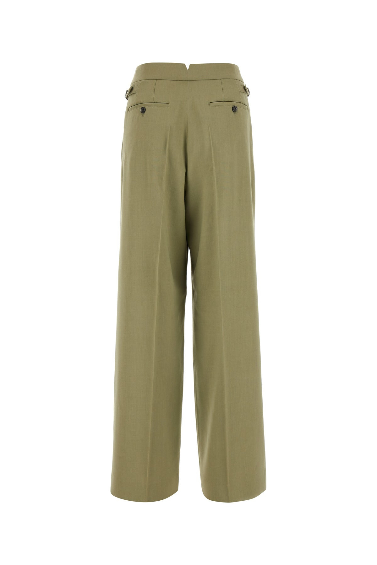 Green viscose blend pant - 2
