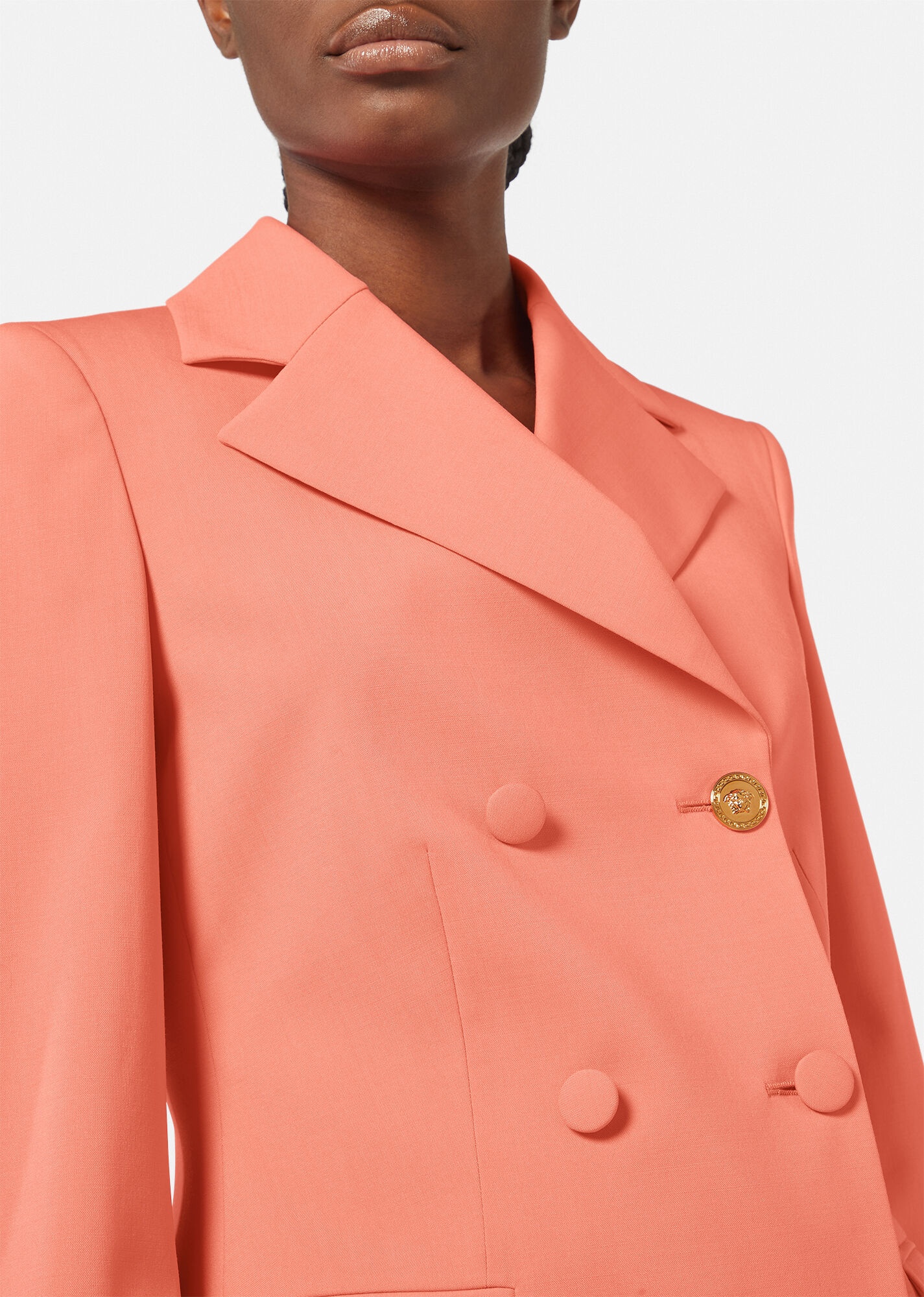 Medusa Wool Double-Breasted Blazer - 5