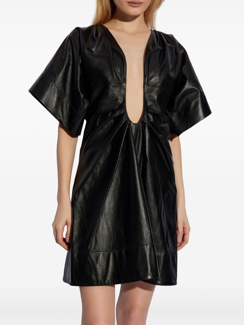 pleated leather minidress 3