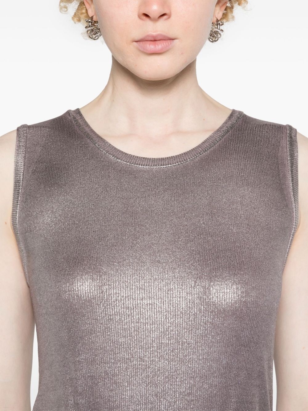 lamÃ© ribbed tank top - 5