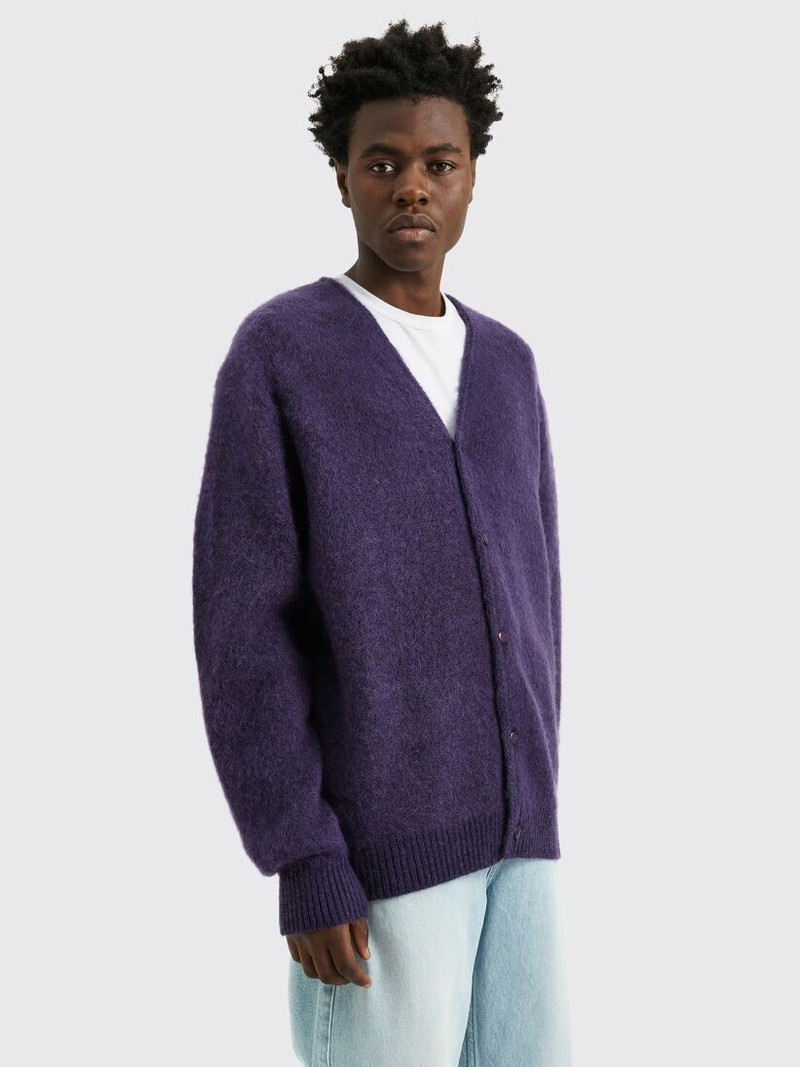NEEDLES MOHAIR CARDIGAN SOLID PURPLE 4