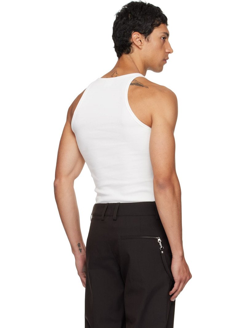 White Buckle 90's Rib Tank Top 3