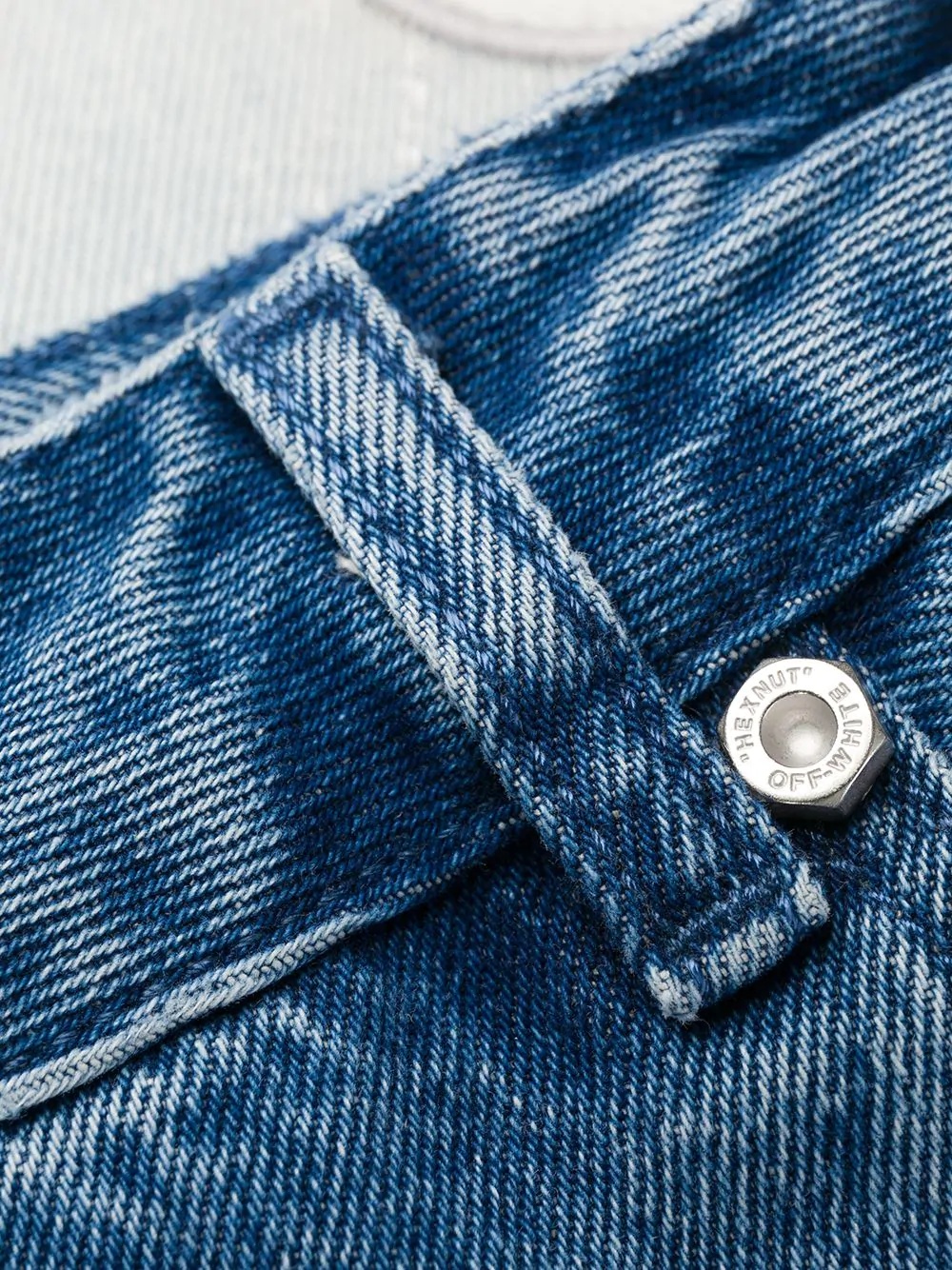 bleach effect straight jeans - 6