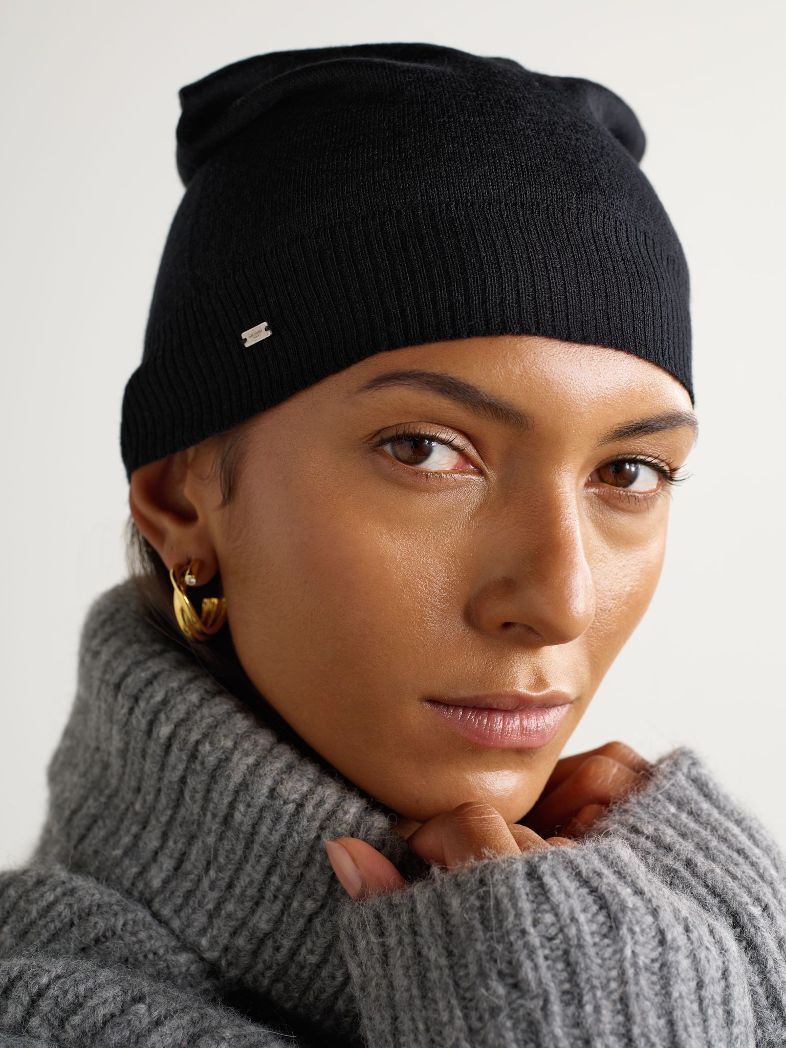 Cashmere beanie Black - 2