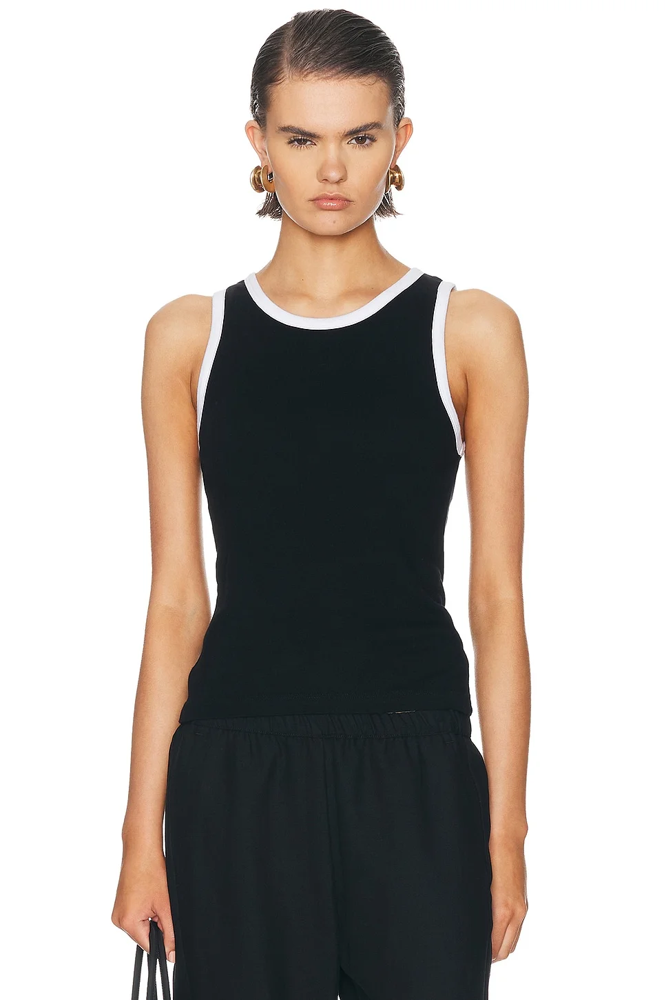 Cotton Ringer Tank Top - 1