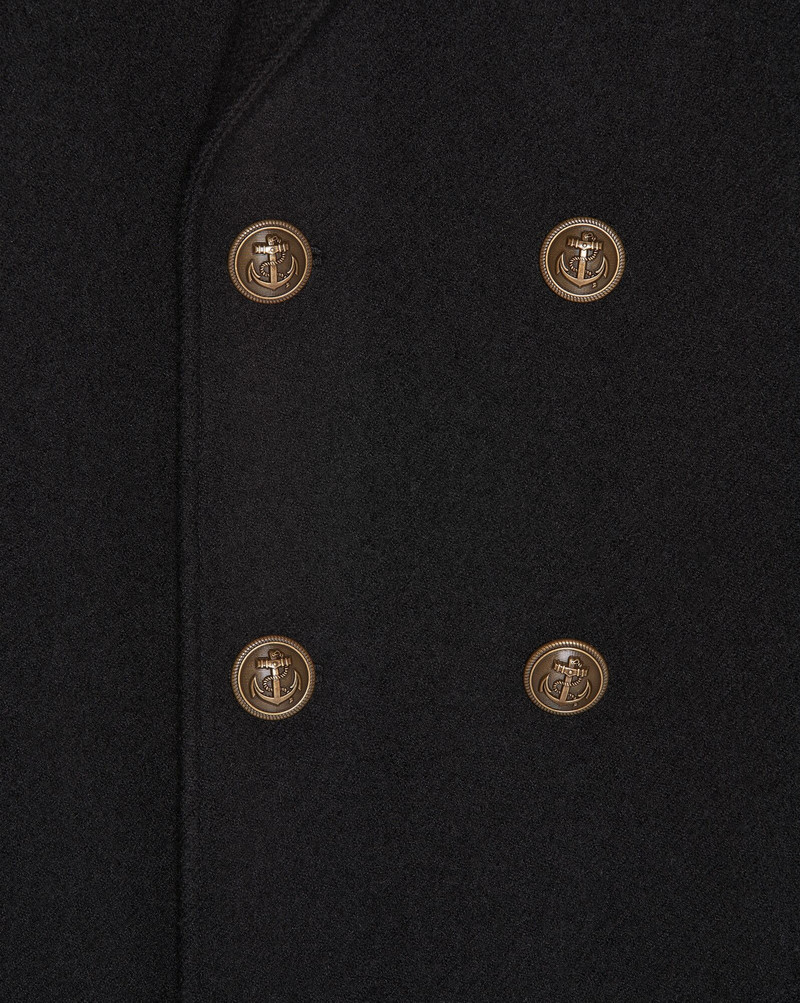 double-breasted overcoat in wool felt 3