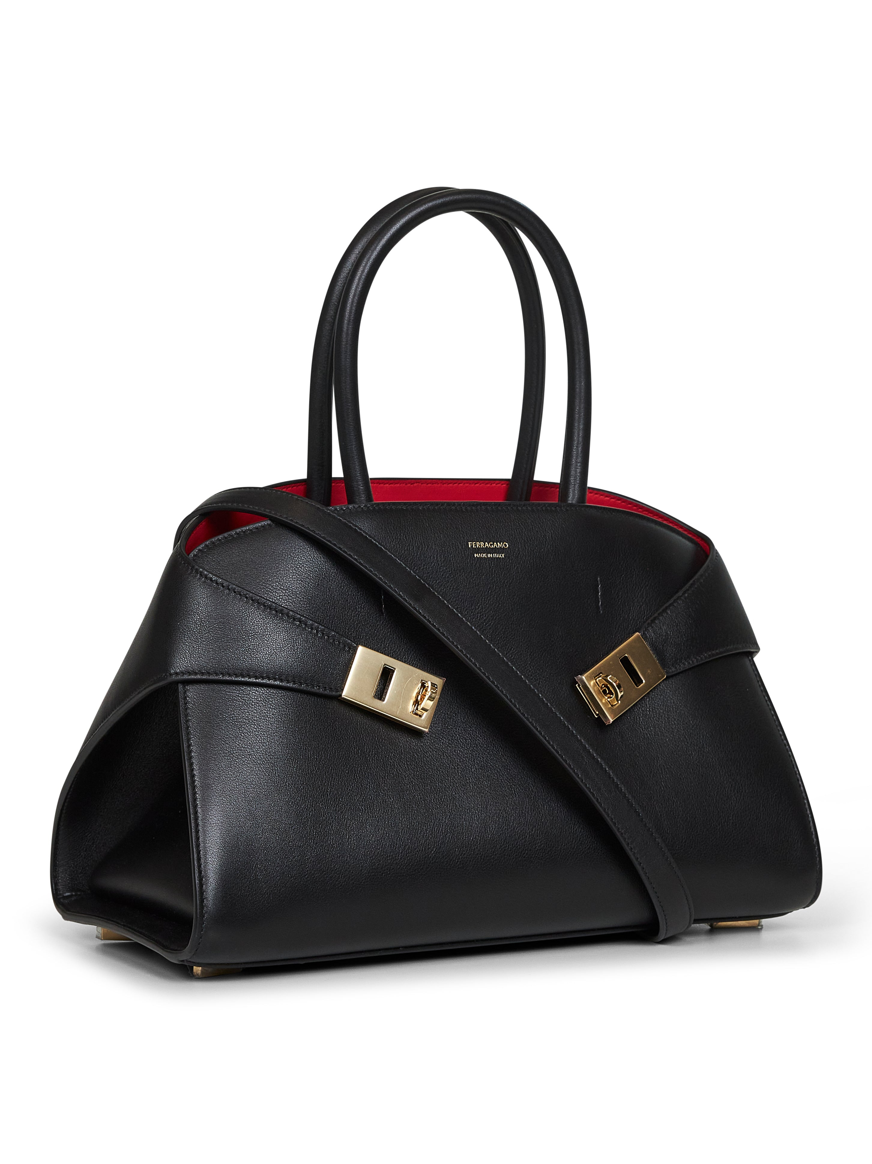 Black Hug (M) top handle bag - 2