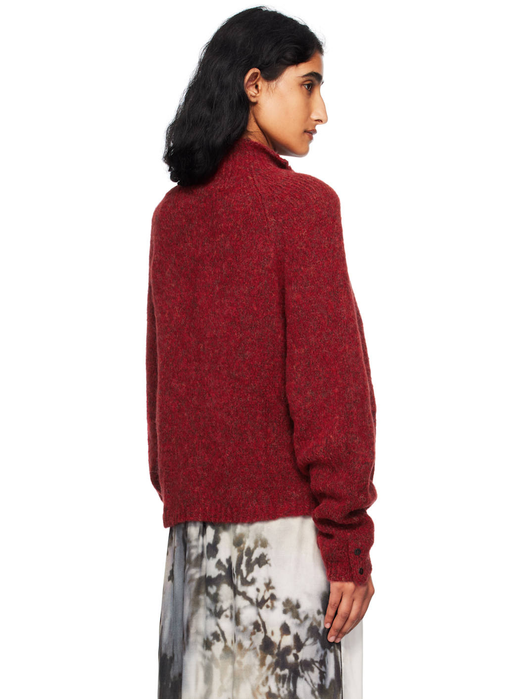 Red Baby Alpaca Sweater - 3