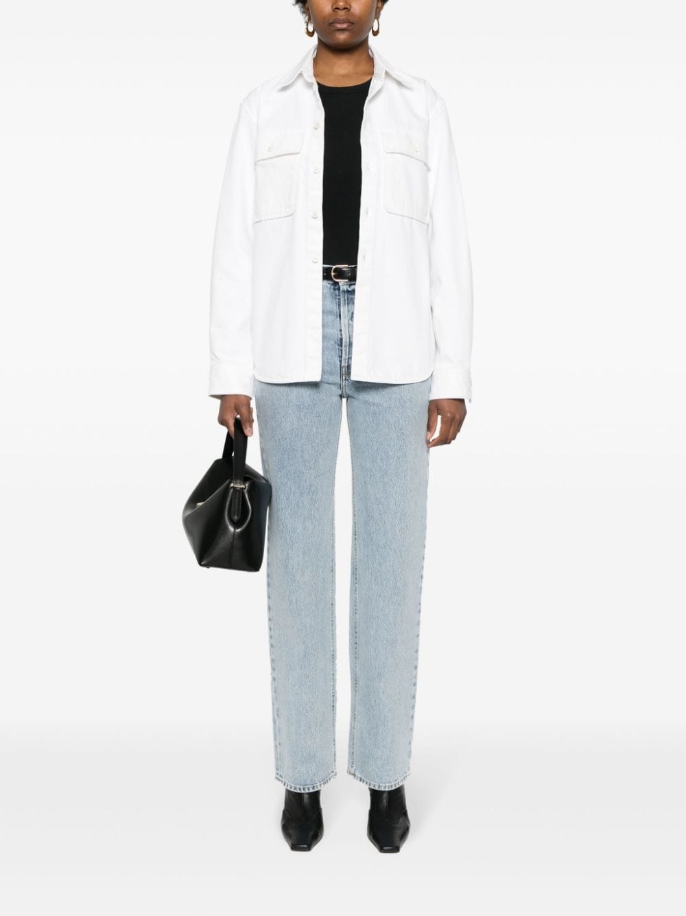 logo-patch cotton jeans - 2