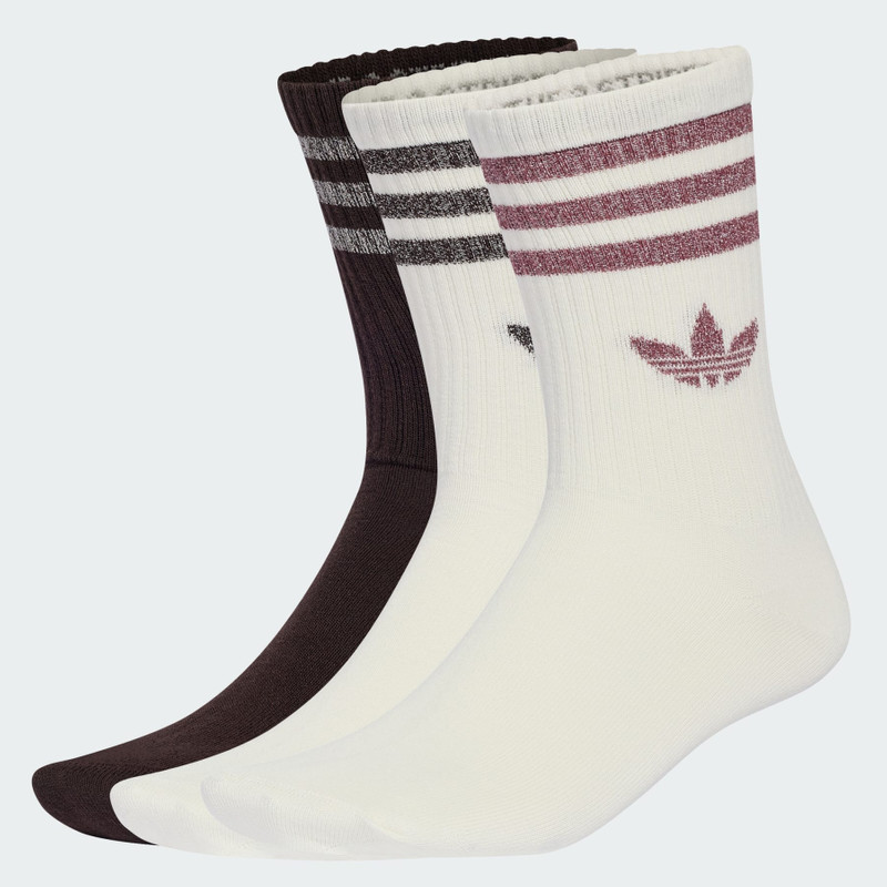3 STRIPES GLITTER CREW SOCKS 3 PAIRS 1