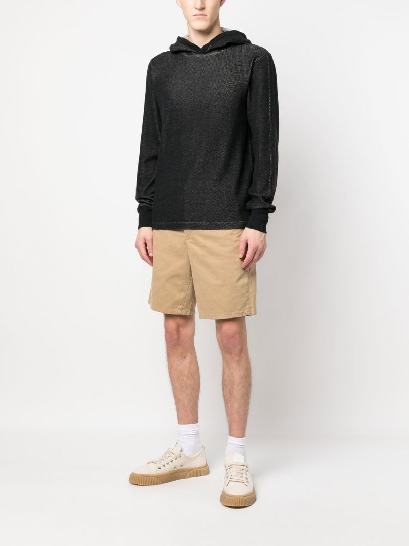straight-leg cotton shorts - 2