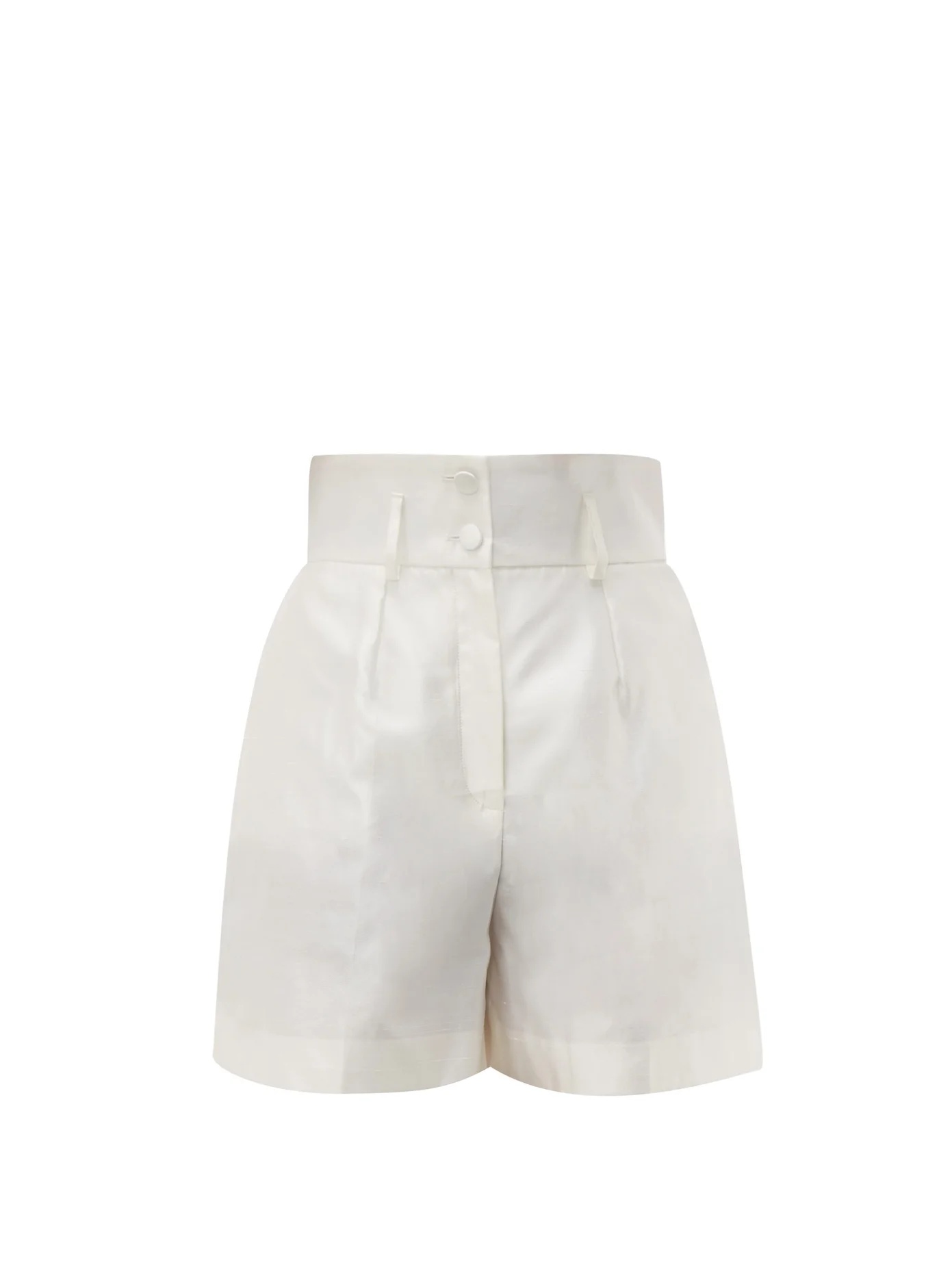 Micado silk-shantung shorts - 1