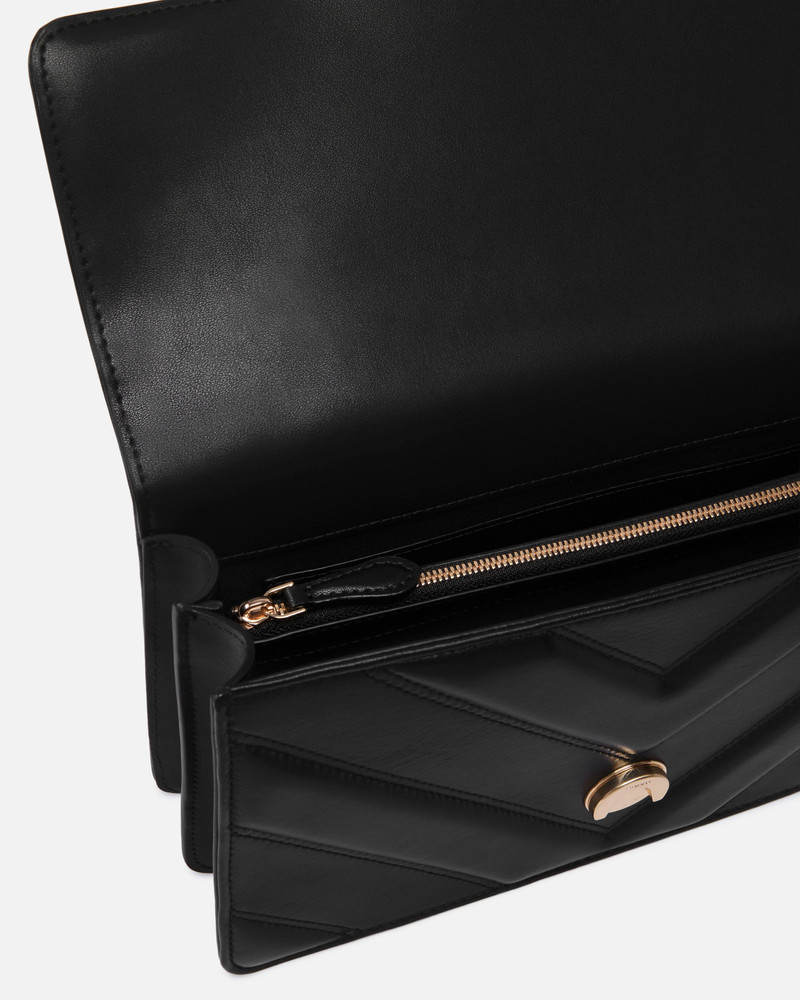 LOVE BAG ONE MEDIUM SHOULDER BAG IN CHEVRON LEATHER AND NAPPA WITH TRIPLE CHAIN 4