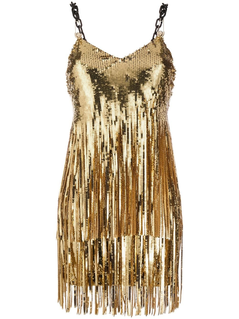 sequin fringe flapper dress - 1