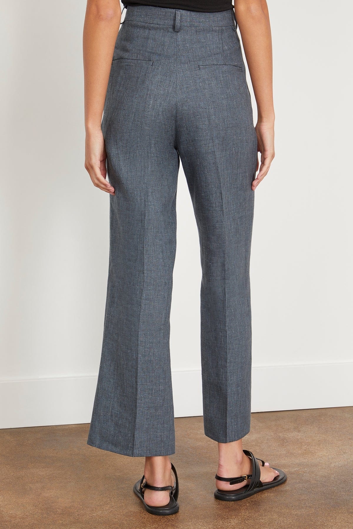 Credo Cropped Bootcut Woven Trouser in Thunder - 4