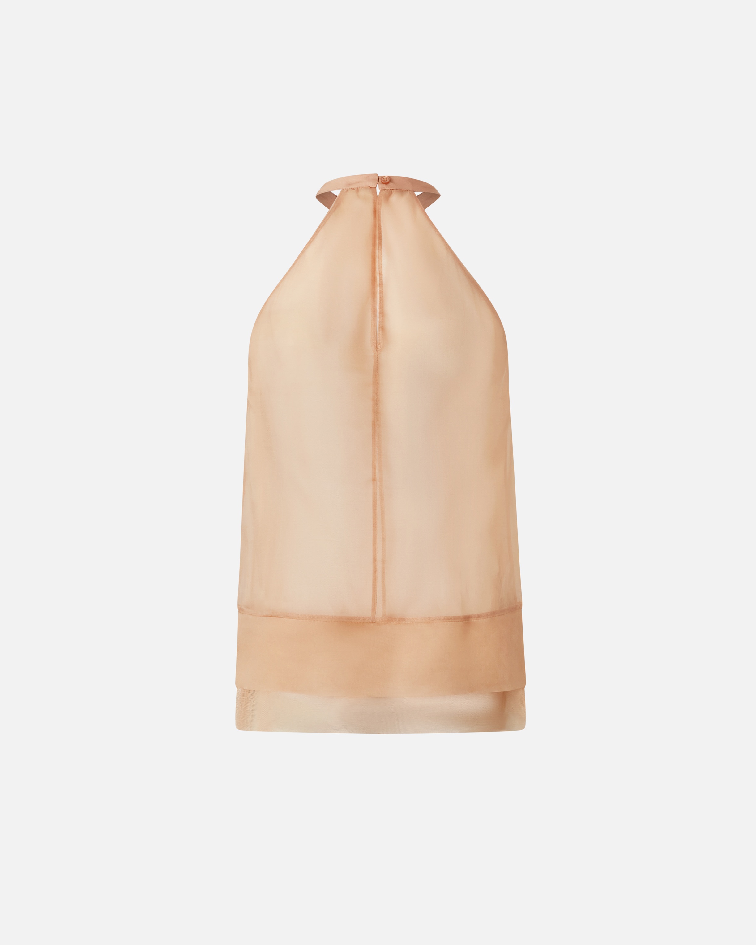 SILK ORGANZA TOP WITH JEWEL EMBROIDERY ON THE NECK - 6