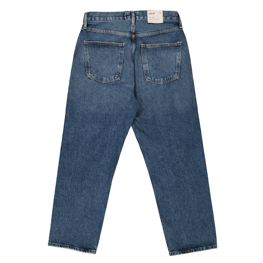 Agolde Ladies Imagine Med Dark Indigo 90S Crop Mid Rise Straight Jeans - 6