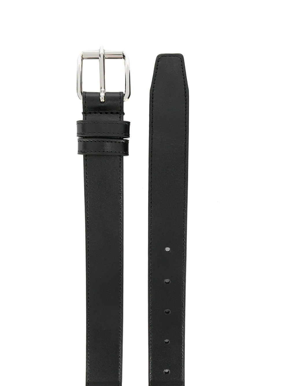 square-tip leather belt - 2