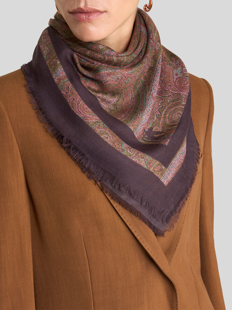 Etro FLORAL PAISLEY CASHMERE SHAWL outlook