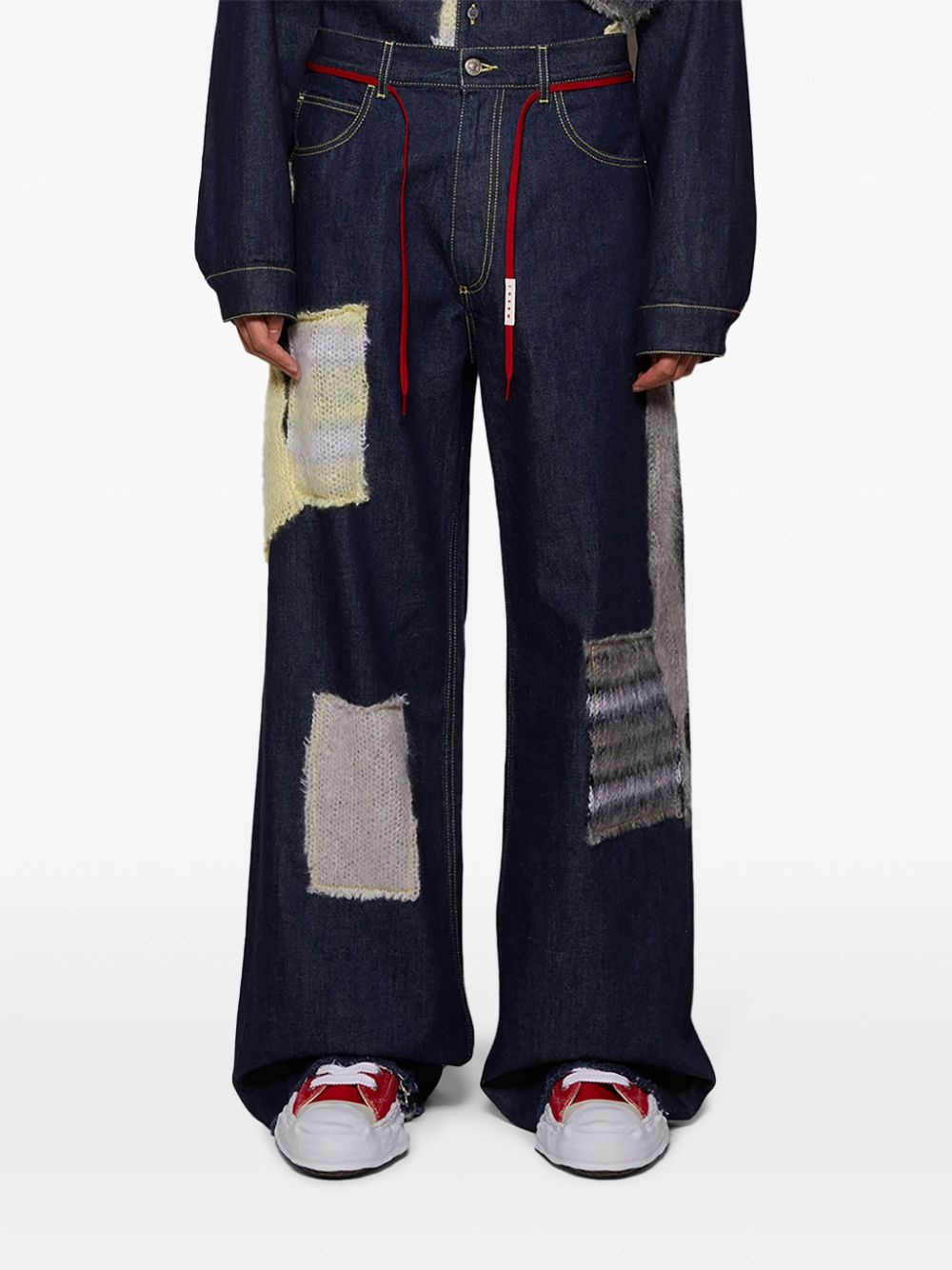 layered-design jeans - 3