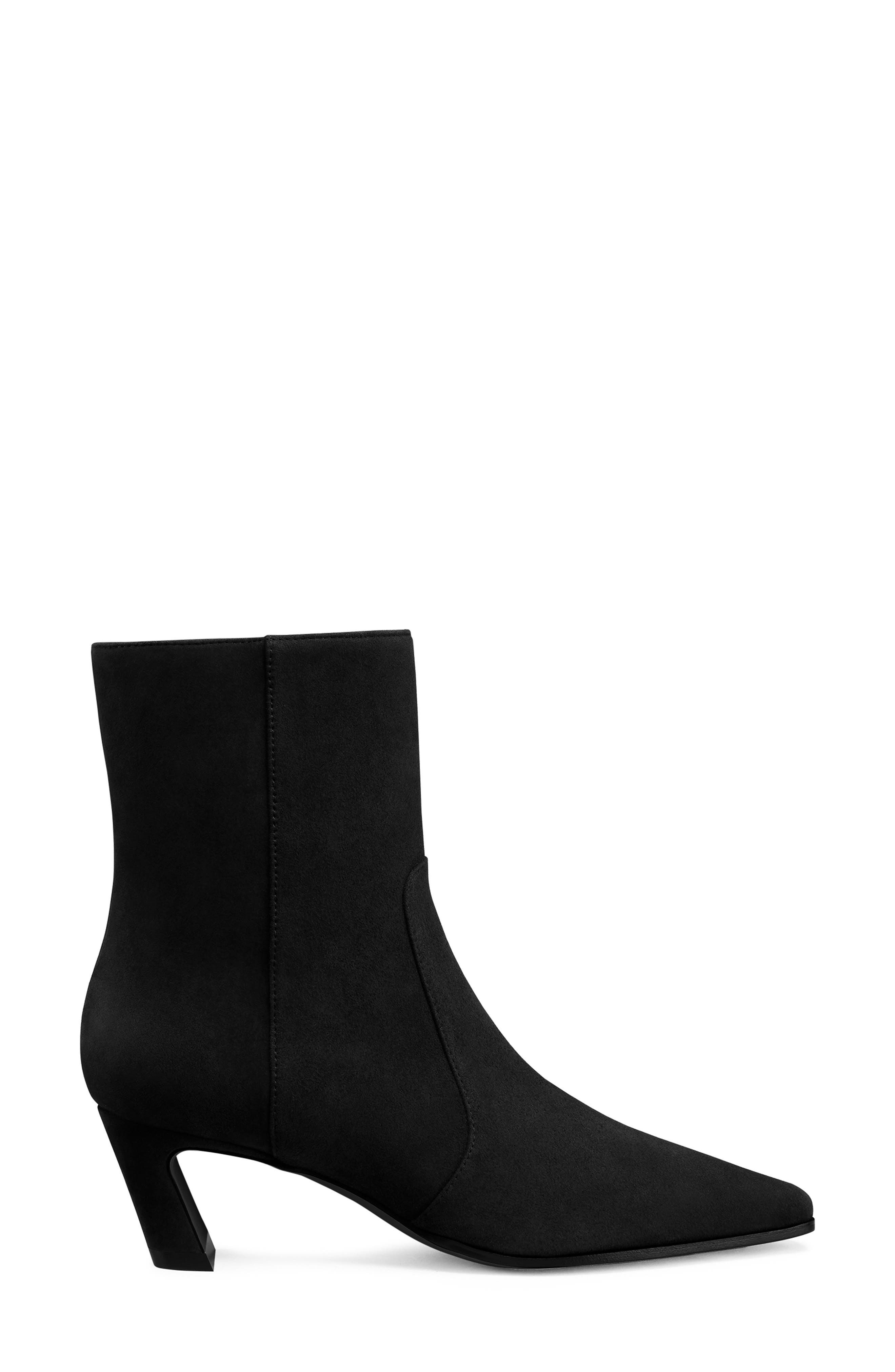 Stuart Weitzman Stassi Zip Bootie 50 in Black Suede at Nordstrom - 2