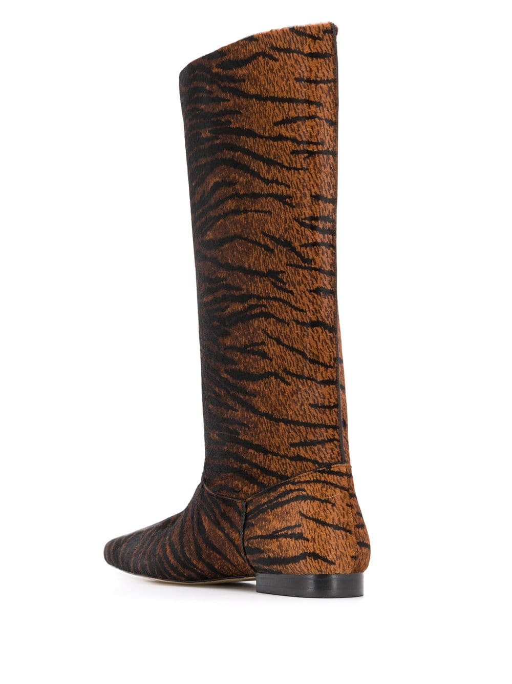 tiger-print pony-effect boots - 3