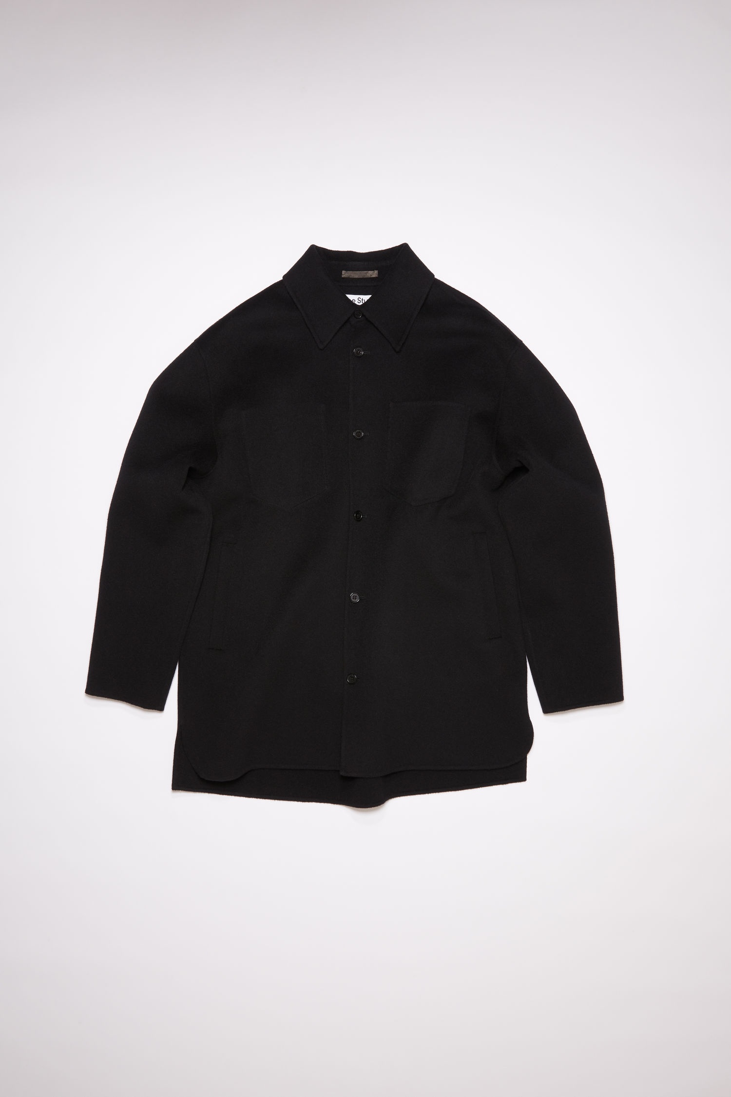 Wool shirt jacket - Black - 5