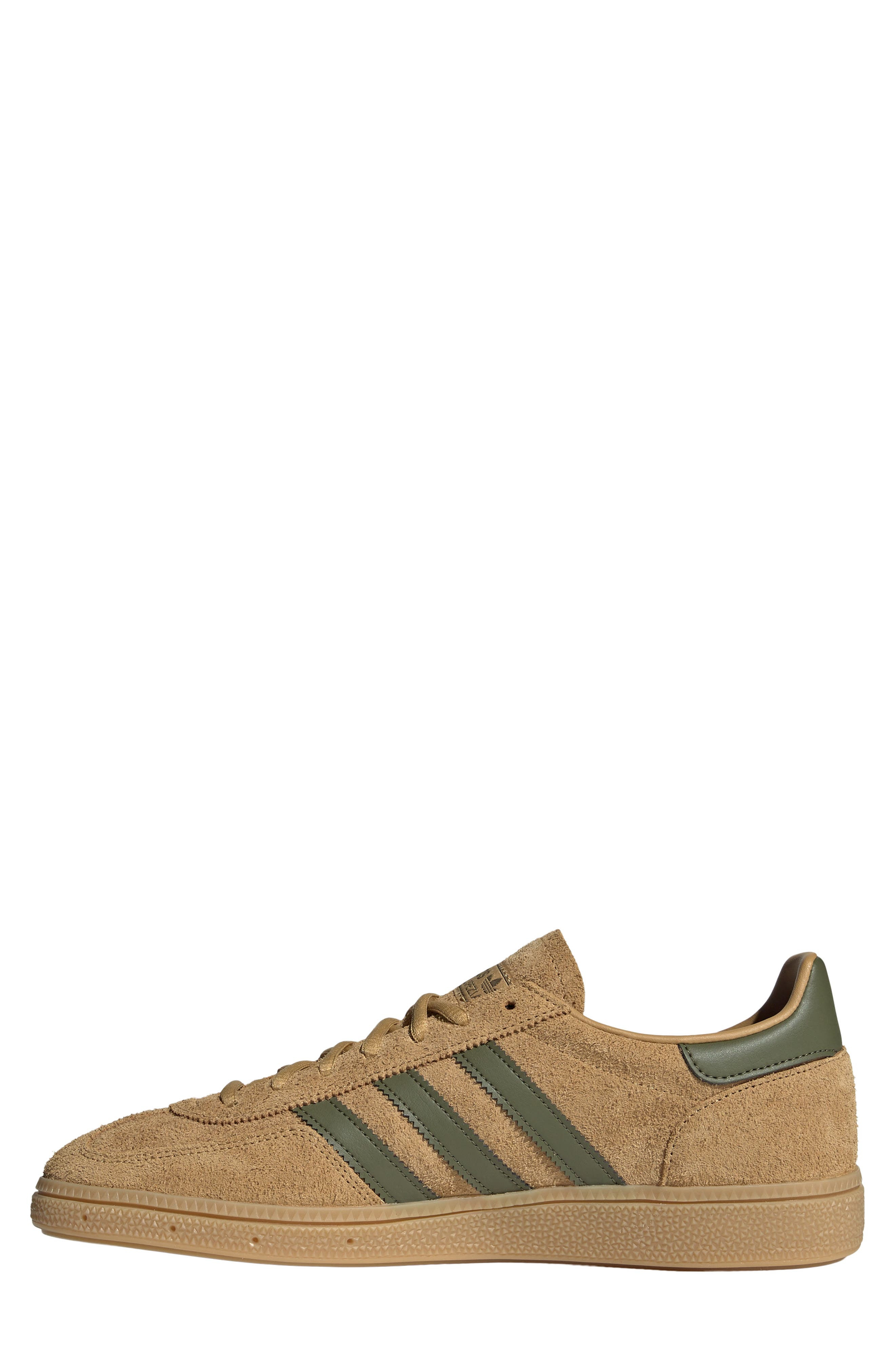 adidas Gender Inclusive Handball Spezial Sneaker in Golden Beige/Focus Olive/Gum at Nordstrom - 6