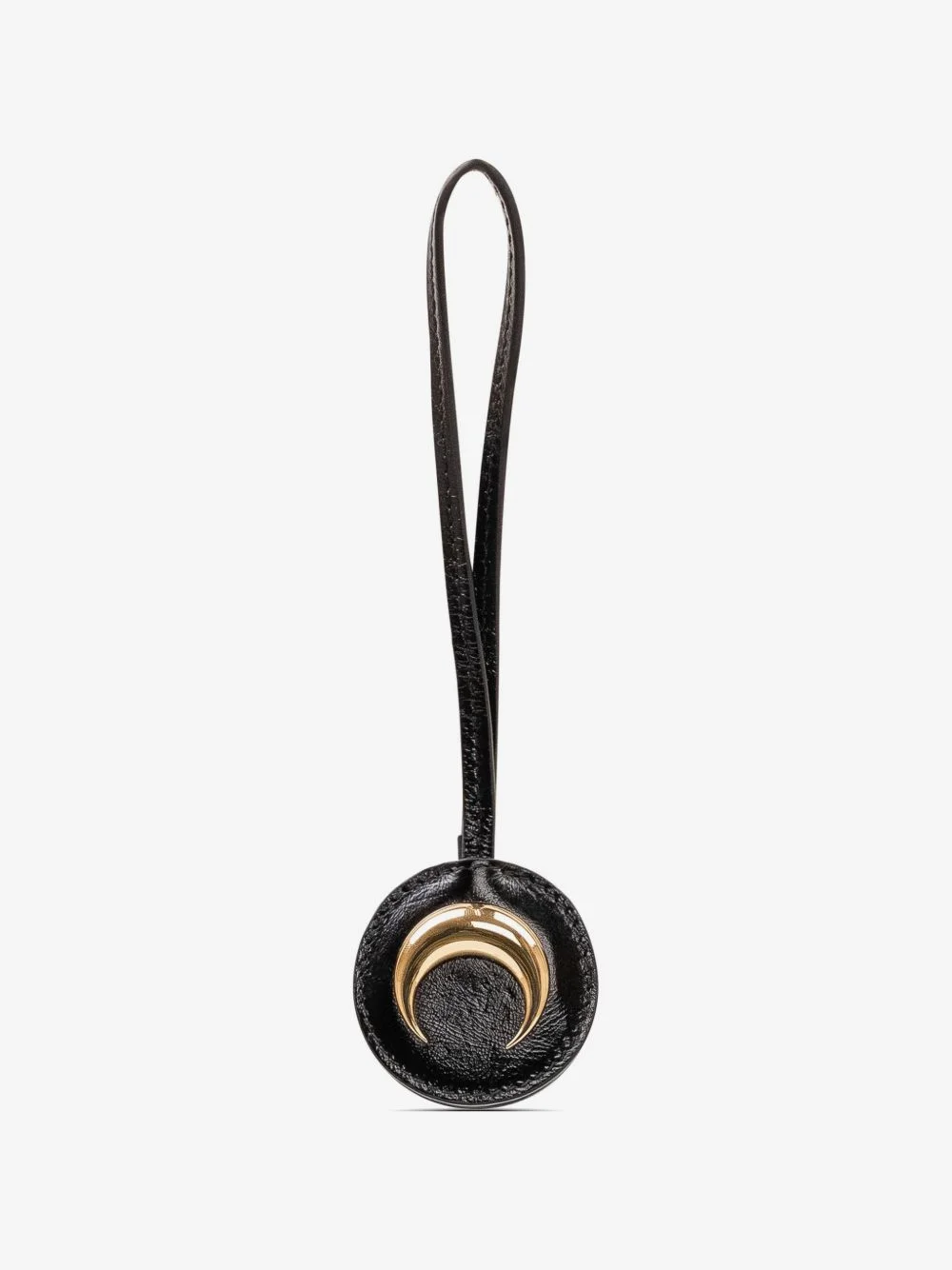Moon-plaque leather keychain - 1