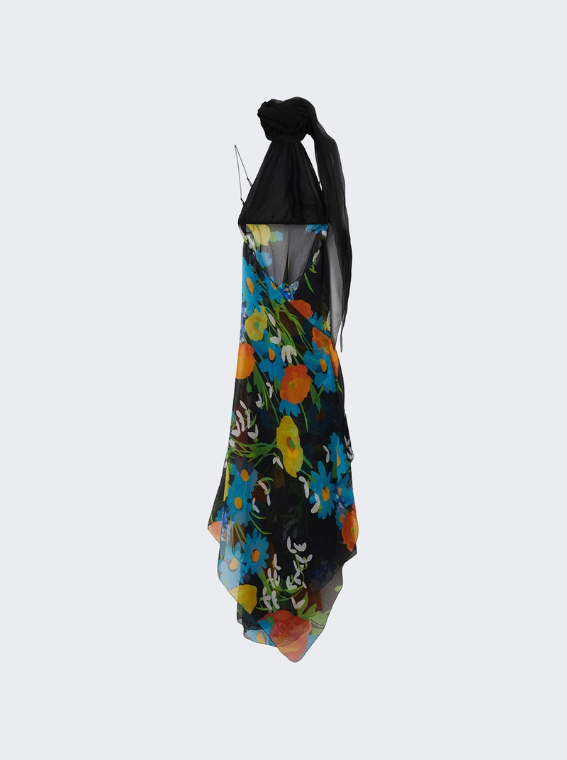 Tie-neck Dress Floral - 1