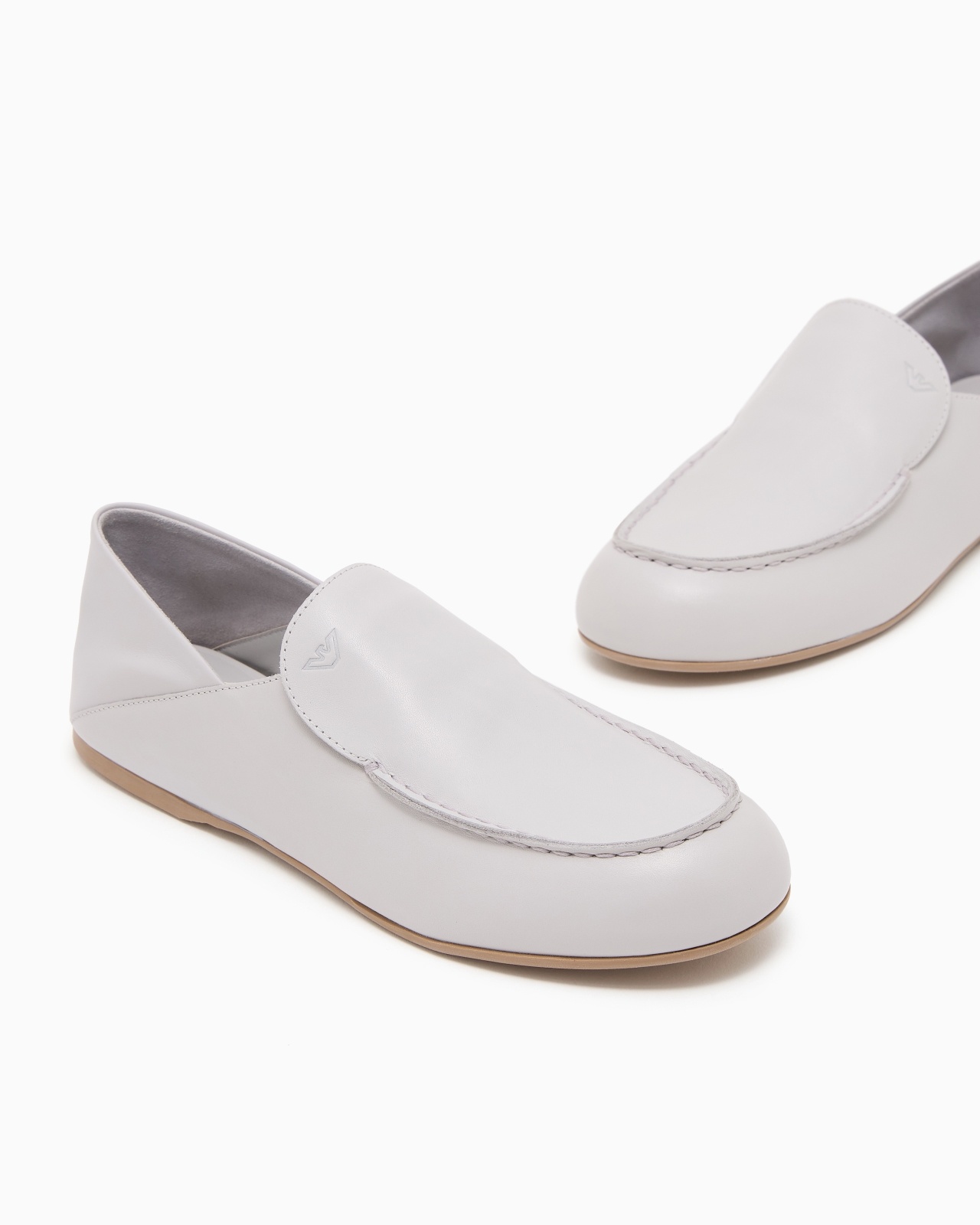 LEATHER MICRO EAGLE LOAFERS - 5