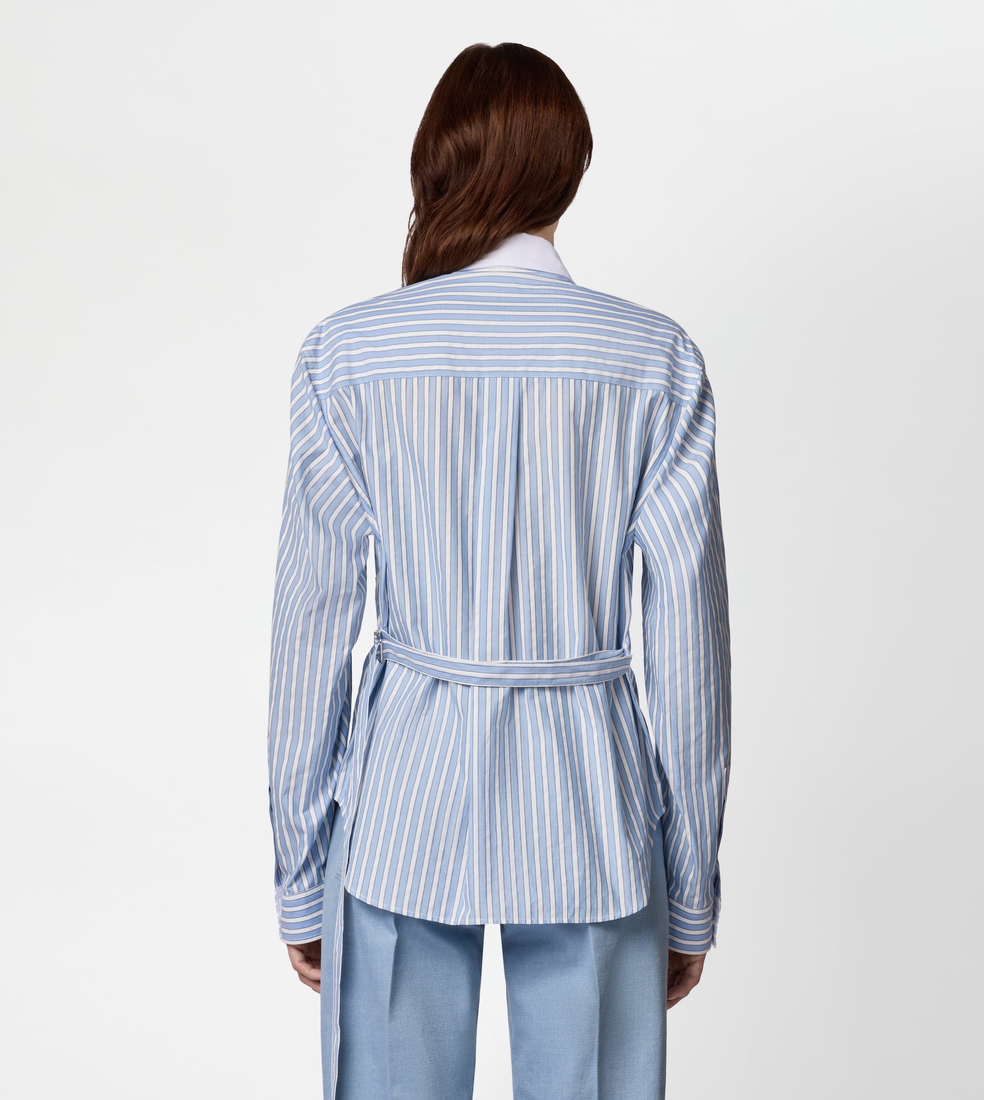 SHIRT IN POPLIN - LIGHT BLUE, WHITE - 4