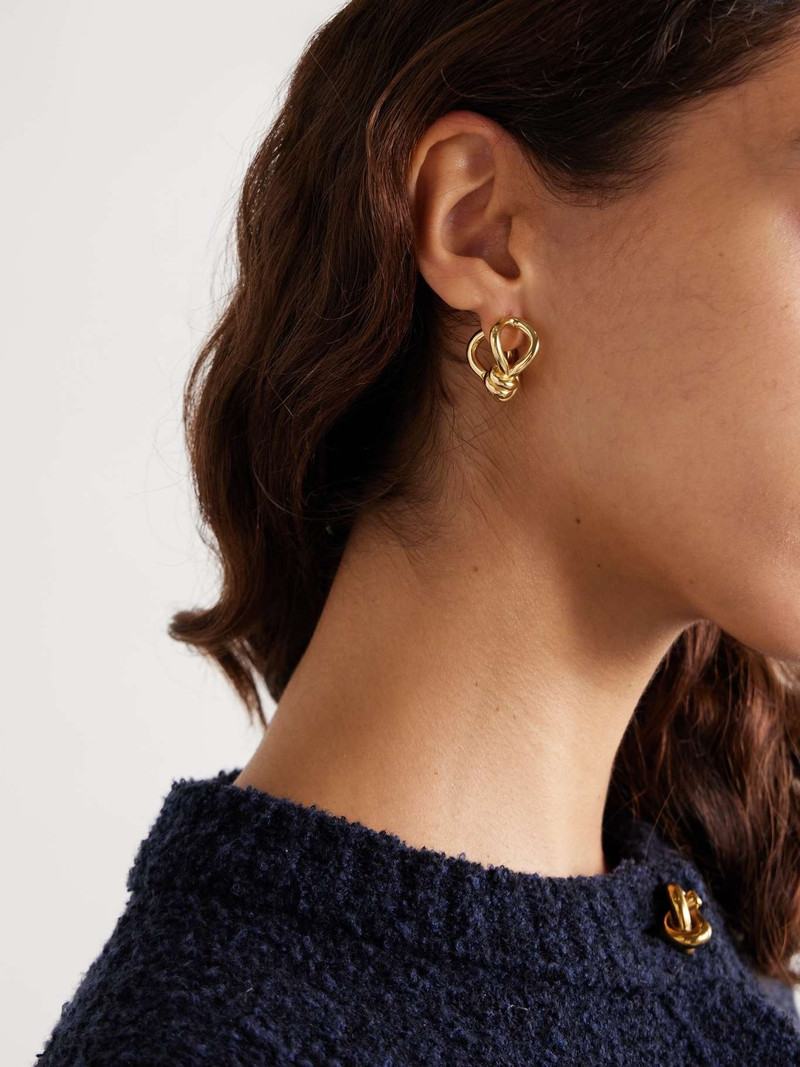 Bottega Veneta Knot gold-plated silver earrings Gold outlook