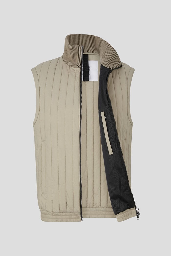 Tony Quilted waistcoat in Beige - 2