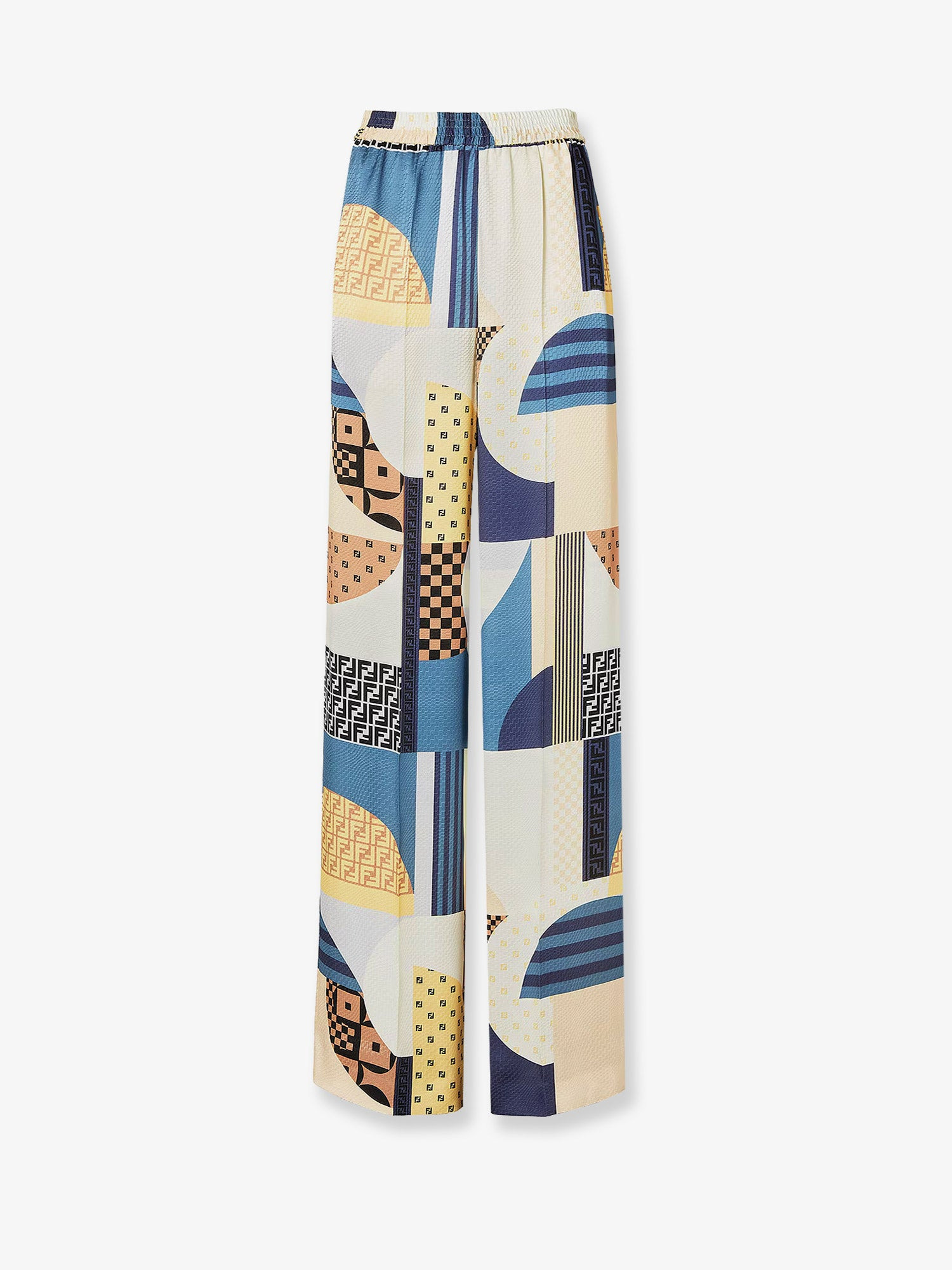 Patchwork Silk Trousers - 1