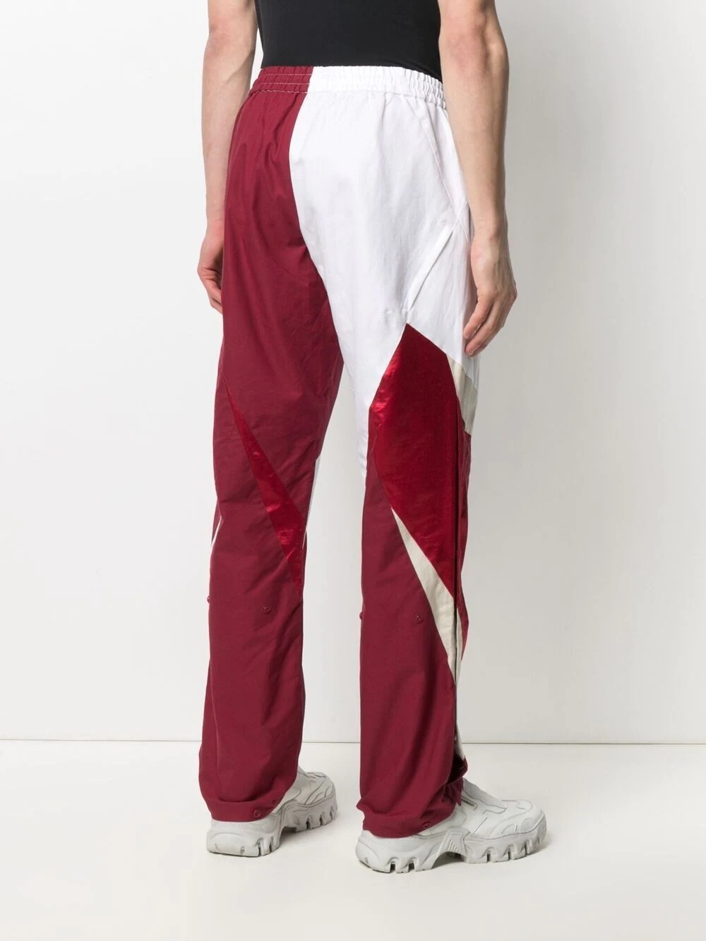 colour-block cotton track pants - 4