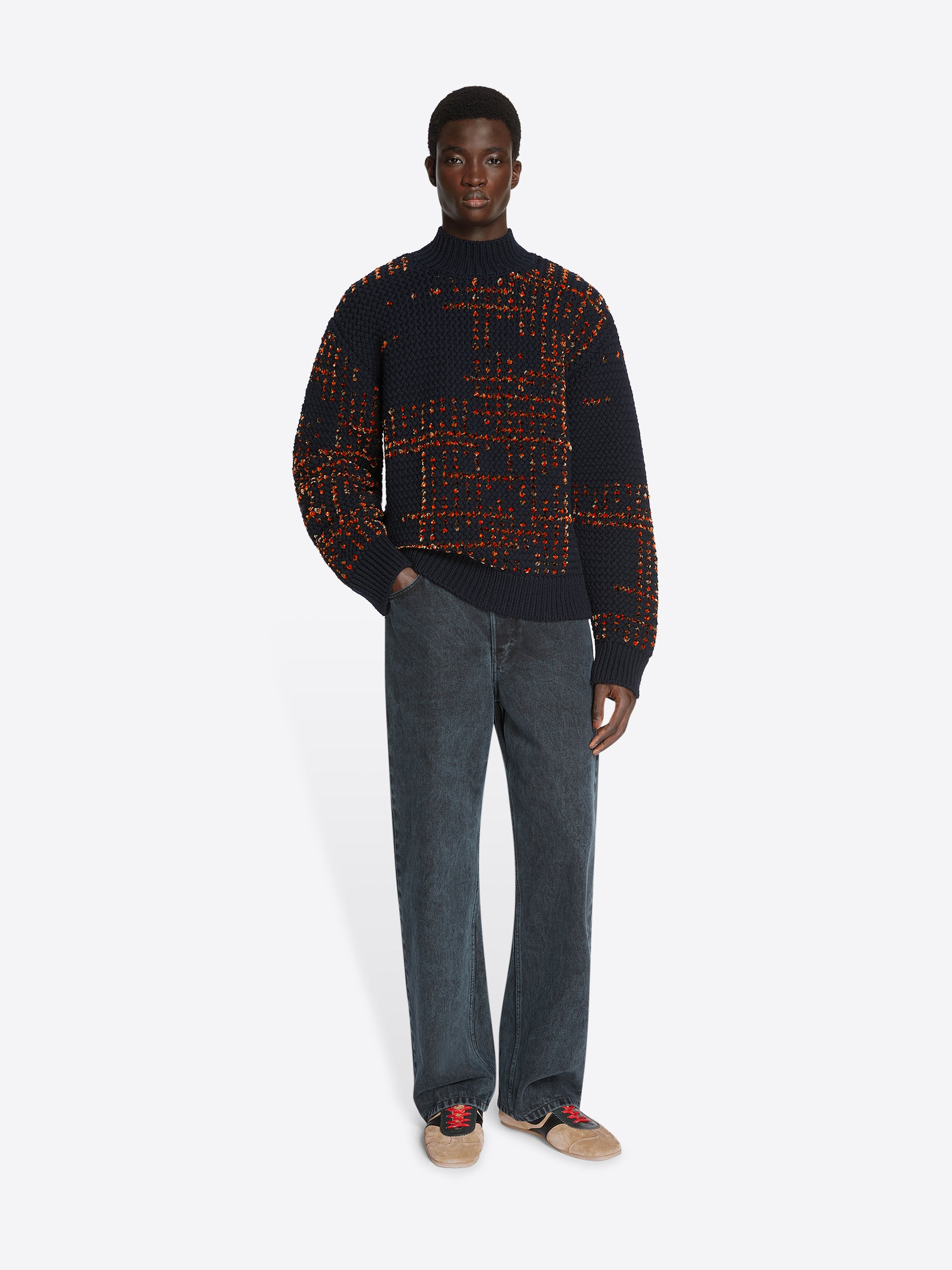 JACQUARD WOOL SWEATER - 2