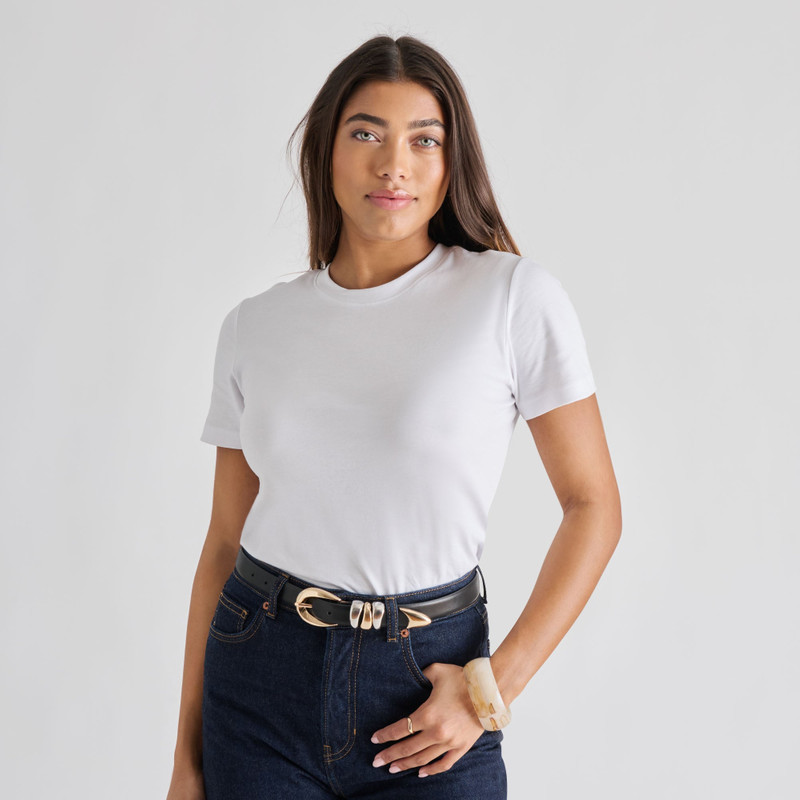 MIXED METAL BUCKLE BELT BLACK 4